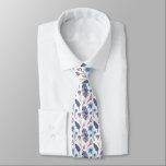 Gravata Purple Lilacs<br><div class="desc">A White Necktie With Purple Lilac Florals For Spring</div>