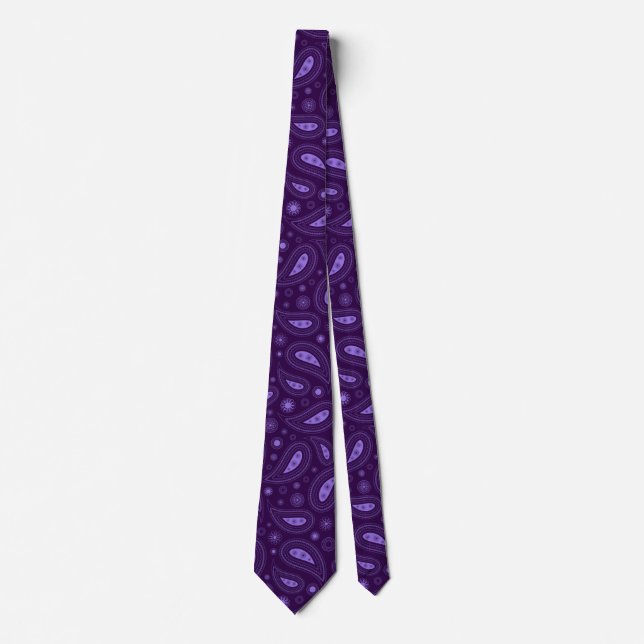 Gravata Purple Paisley (Frente)