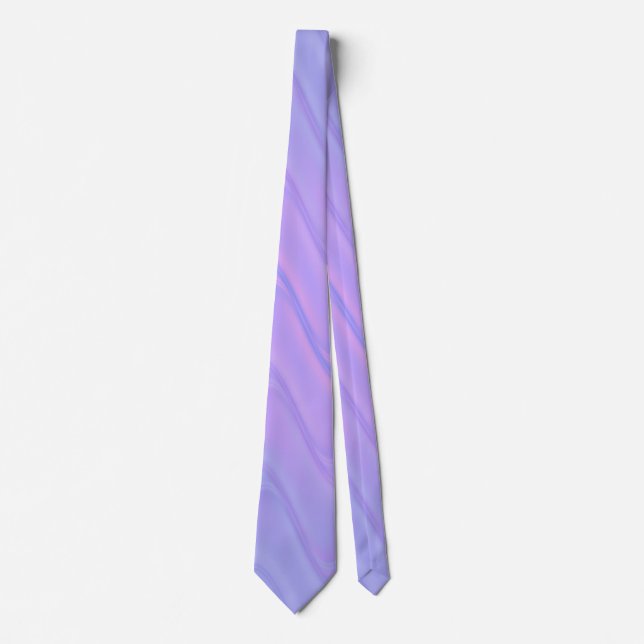 Gravata Purple Pink Wavy Lines Pattern (Frente)