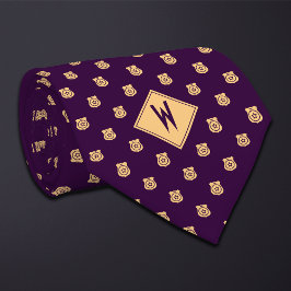 Gravata Purple Police Badge Pattern