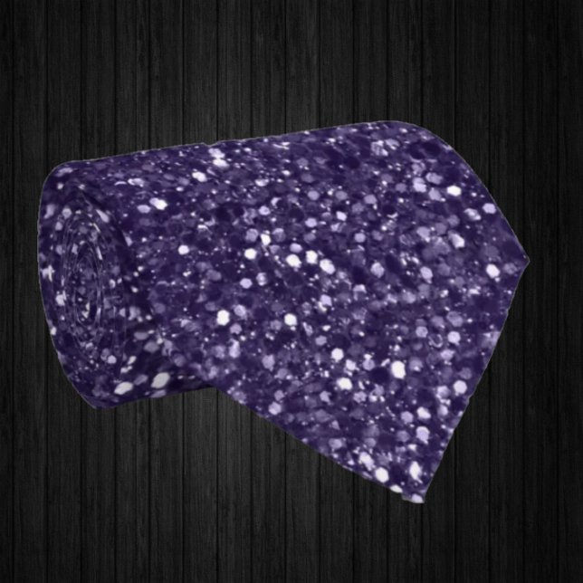 Gravata Purple Sparkles Faux Glitter Rico Luxo (Criador carregado)