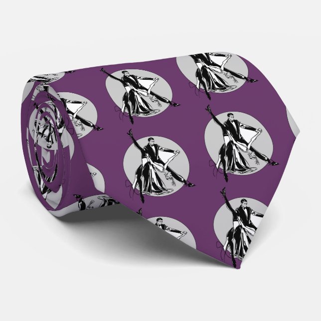 Gravata Púrpura Ballroom Dancing Tie (Rolled)