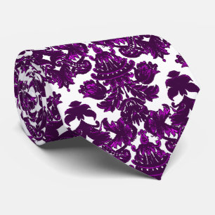 Gravata Púrpura Clássica Damask