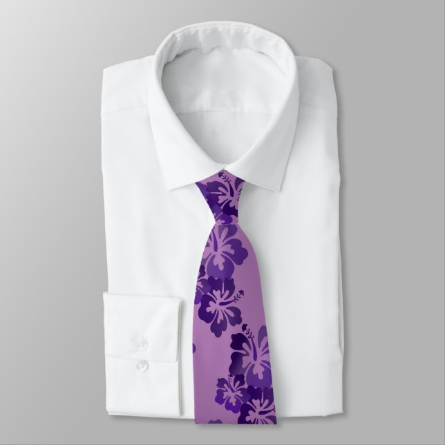 Gravata Púrpura de hibisco (Amarrado)