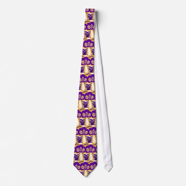 Gravata Púrpura e Dourada_ Tie (Frente)