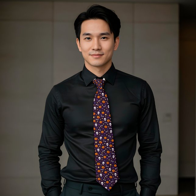 Gravata Púrpura Escuro do Halloween Clássico (Criador carregado)