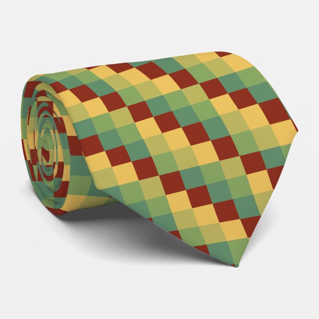 Gravata Quadrados de cores 016 (Rolled)