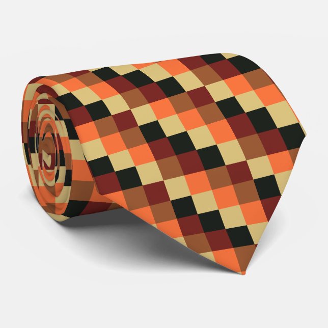 Gravata Quadrados de cores 04 (Rolled)