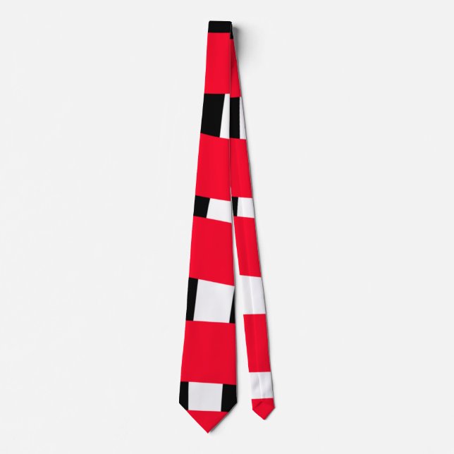 Gravata Quadro de cruz preto vermelho — simples presente d (Frente)