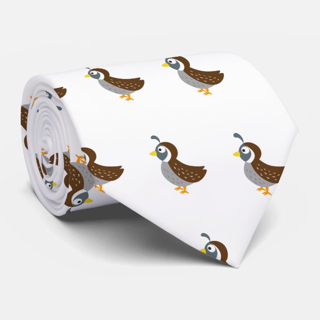 Gravata Quail de Cartoon (Rolled)