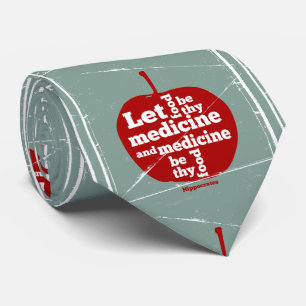 Gravata Que a comida seja pela medicina Hipócrates