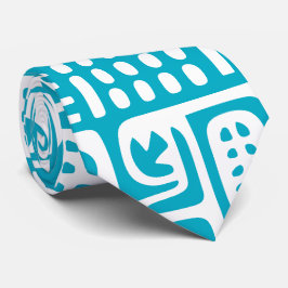 Gravata rabiscos azuis azuis e brancos de 7