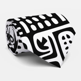 Gravata rabiscos brancos e pretos de 7