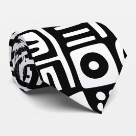 Gravata rabiscos brancos e pretos de 7