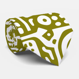 Gravata rabiscos verdes e brancos de 7