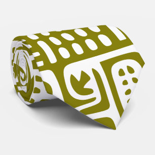 Gravata rabiscos verdes e brancos de 7