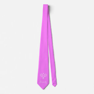 Gravata Rackets de tênis e Ball Deep Pink