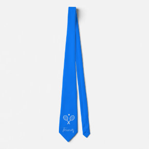 Gravata Rackets tênis e Ball Ultramarine Azul
