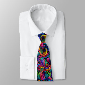 Gravata Rainbow Boho Paisley Necktie