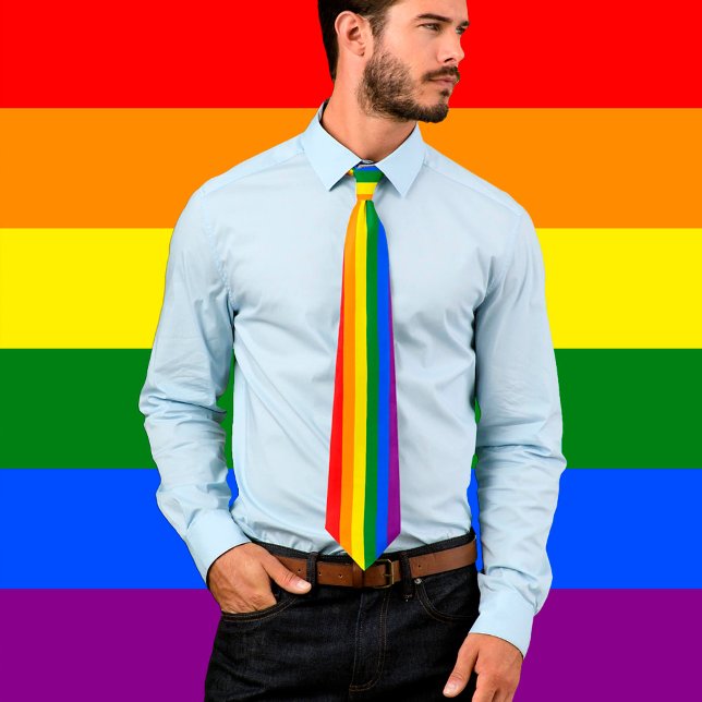 Gravata Rainbow Business Tie & Pride Rainbow Flag / LGBT (Criador carregado)