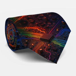 Gravata Rainbow Circuit Board Necktie – Colorful Tech Geek