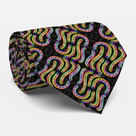 Gravata Rainbow Colored String Rope Repeating Pattern  