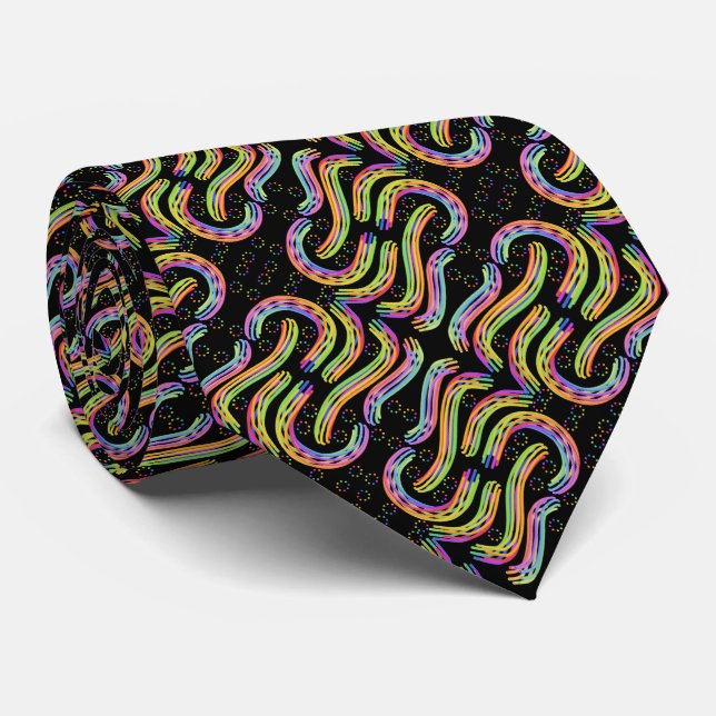 Gravata Rainbow Colored String Rope Repeating Pattern   (Rolled)