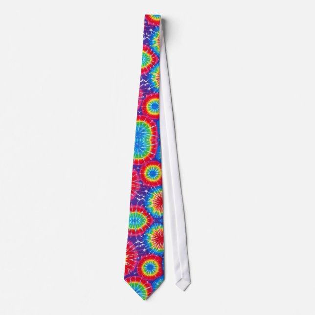 Gravata Rainbow Drops Tie Dye Tie (Frente)