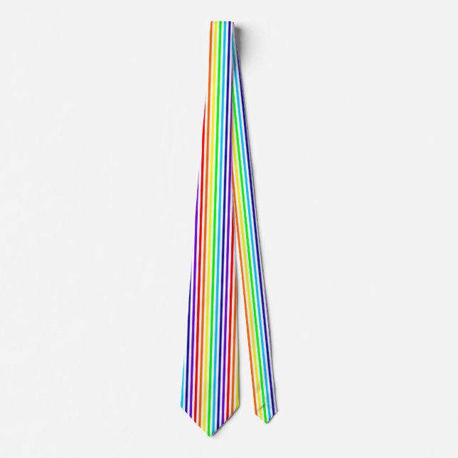 Gravata Rainbow Pinstripe Tie (Frente)