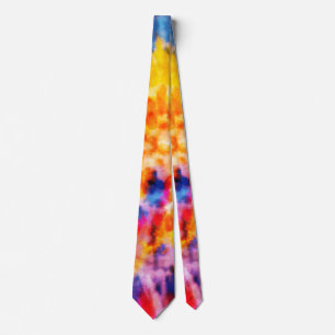 Gravata *~* Rainbow Psychodelic Retro Hipster Tie Dye Tie