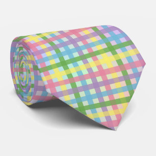 Gravata Rainbow Tartan Stripe Tie
