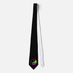 Gravata Rainbow Yin Yang