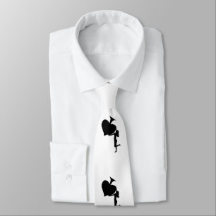 Gravata Rainha de Espadas Segurando o Trovão de Ás Negra