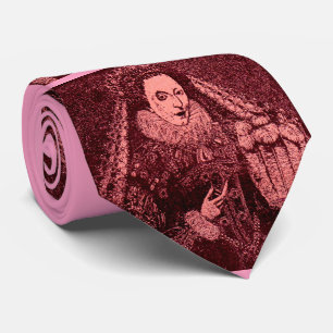 Gravata Rainha Elizabeth I a rosa
