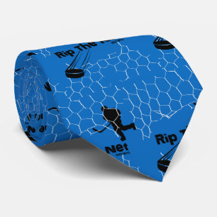 Gravata Rasgue o jogador de hóquei líquido no azul