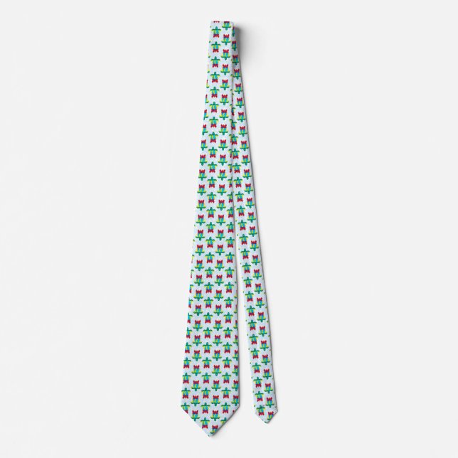 Gravata Rasta Island Colors Tribal Turtle Floral (Frente)