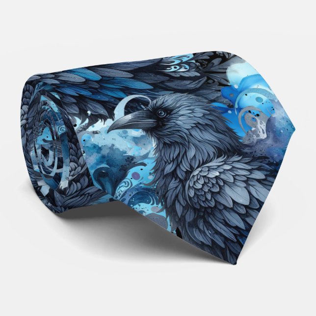 Gravata Raven Neck Tie (Rolled)