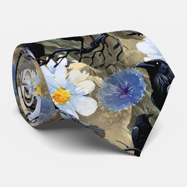 Gravata Raven Neck Tie (Rolled)