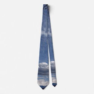 Gravata rebanho de nuvens no céu azul