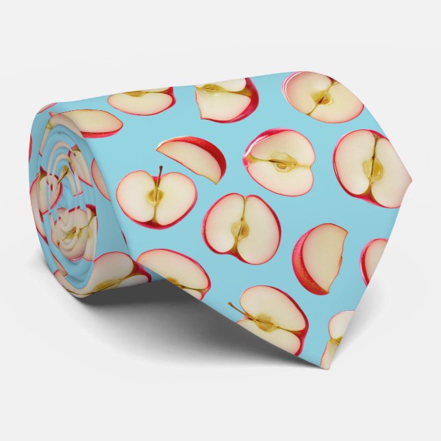 Gravata Red Apple Halves Pattern (Rolled)