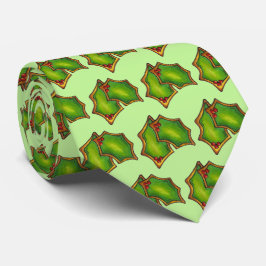 Gravata Red Green Holly Folha Natal Natal Natal Natal Cook