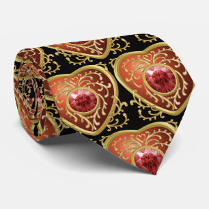 Gravata Red Jewel Fairy Heart