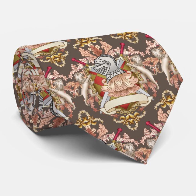 Gravata Red Knight Family Crest (Rolled)