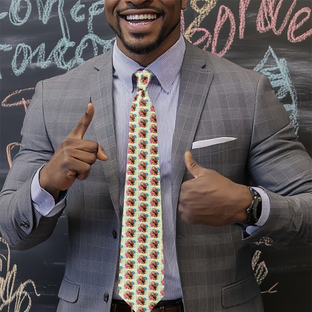 Gravata Red Panda Lotus Flowers Henna (Criador carregado)