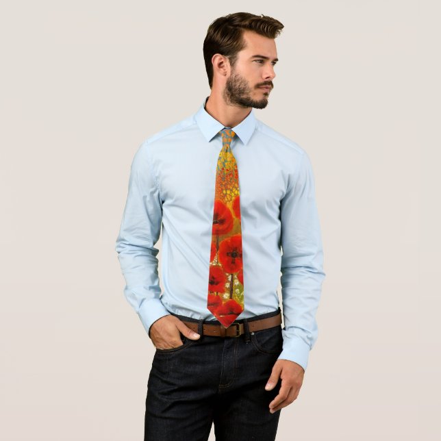 Gravata Red Poppy Tie (In Situ)
