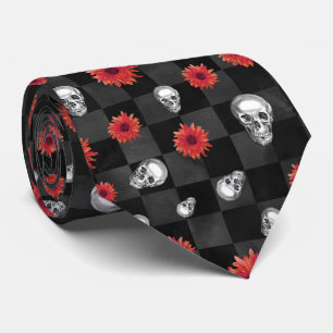 Gravata Red Skulls e Sunflower Series Design 7