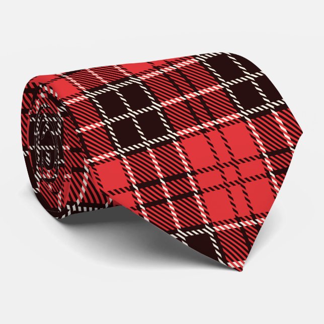 Gravata Red Tartan (Rolled)