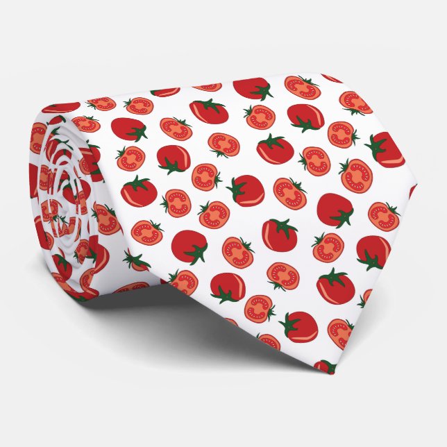 Gravata Red tomato pattern (Rolled)