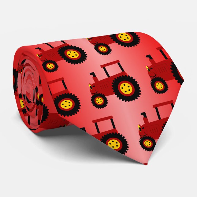 Gravata Red Tractor Design (Rolled)