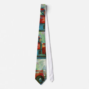 Gravata RED TRUCK BIG RIG TRUCKERS Fashion Tie